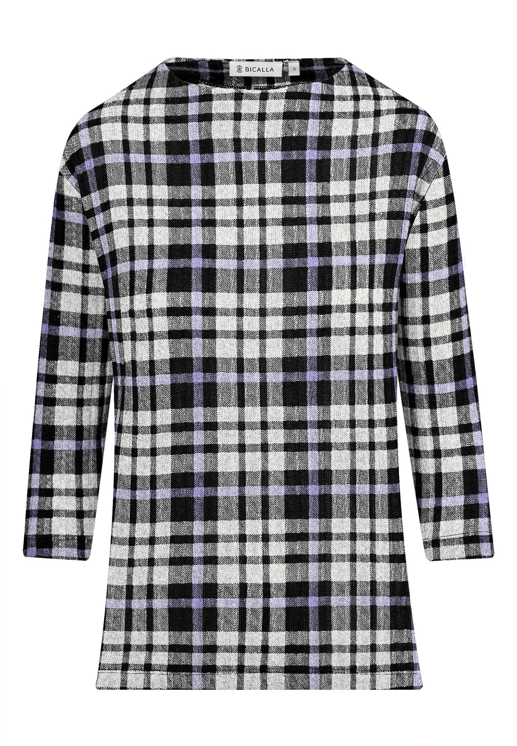 24507 Chemise à Carreaux - 06/argent-lilas