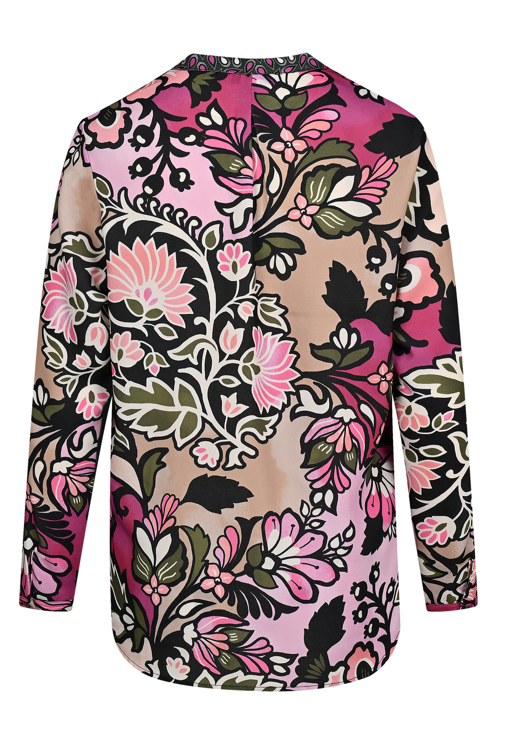 24706 Chemise chemisier avec imprimé panneaux en rose/sable