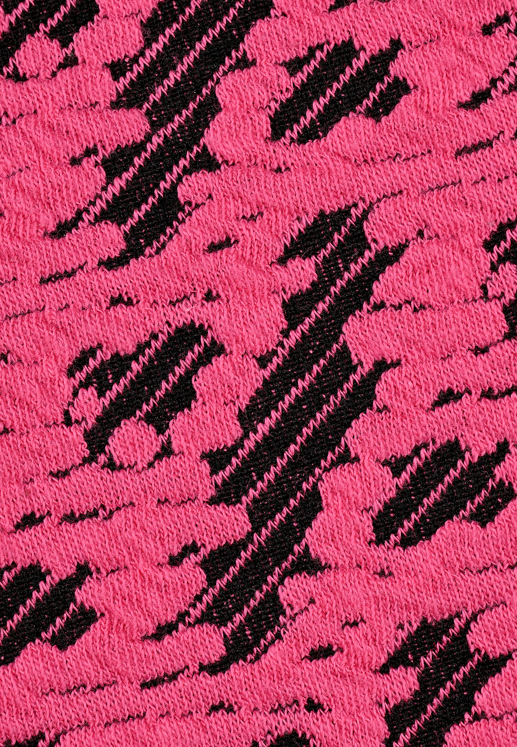 24715 Chemise boxy à motif jacquard rose/noir