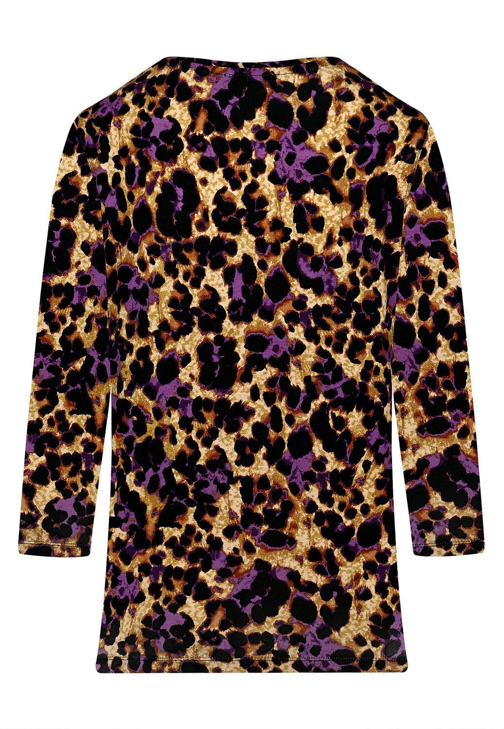 24722 Chemise à imprimé léopard en violet/noir