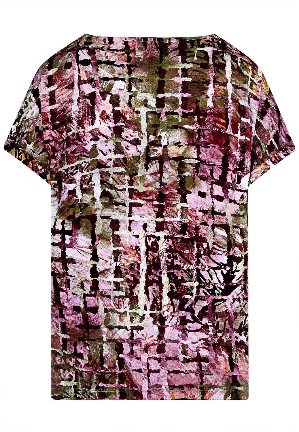 25254 Chemise à carreaux violet/olive