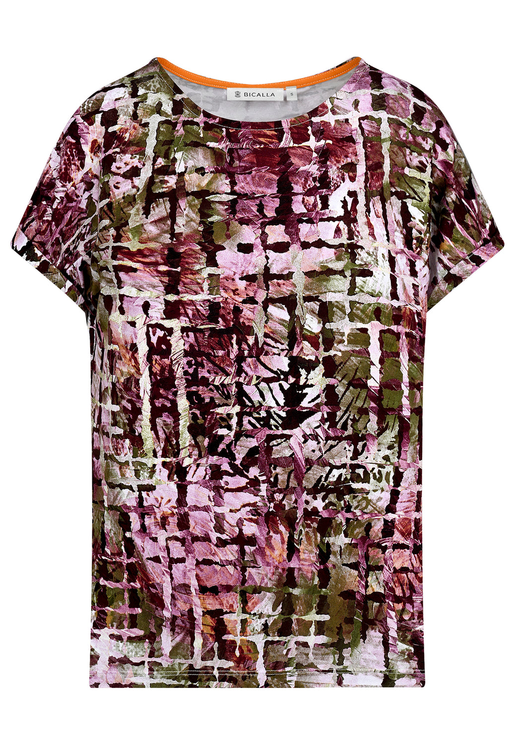 25254 Chemise à carreaux violet/olive