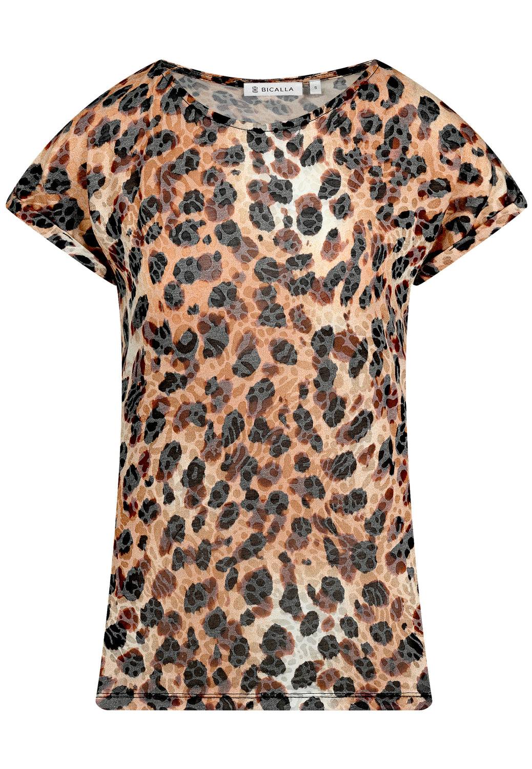 25257 Chemise à motif léopard noir/beige