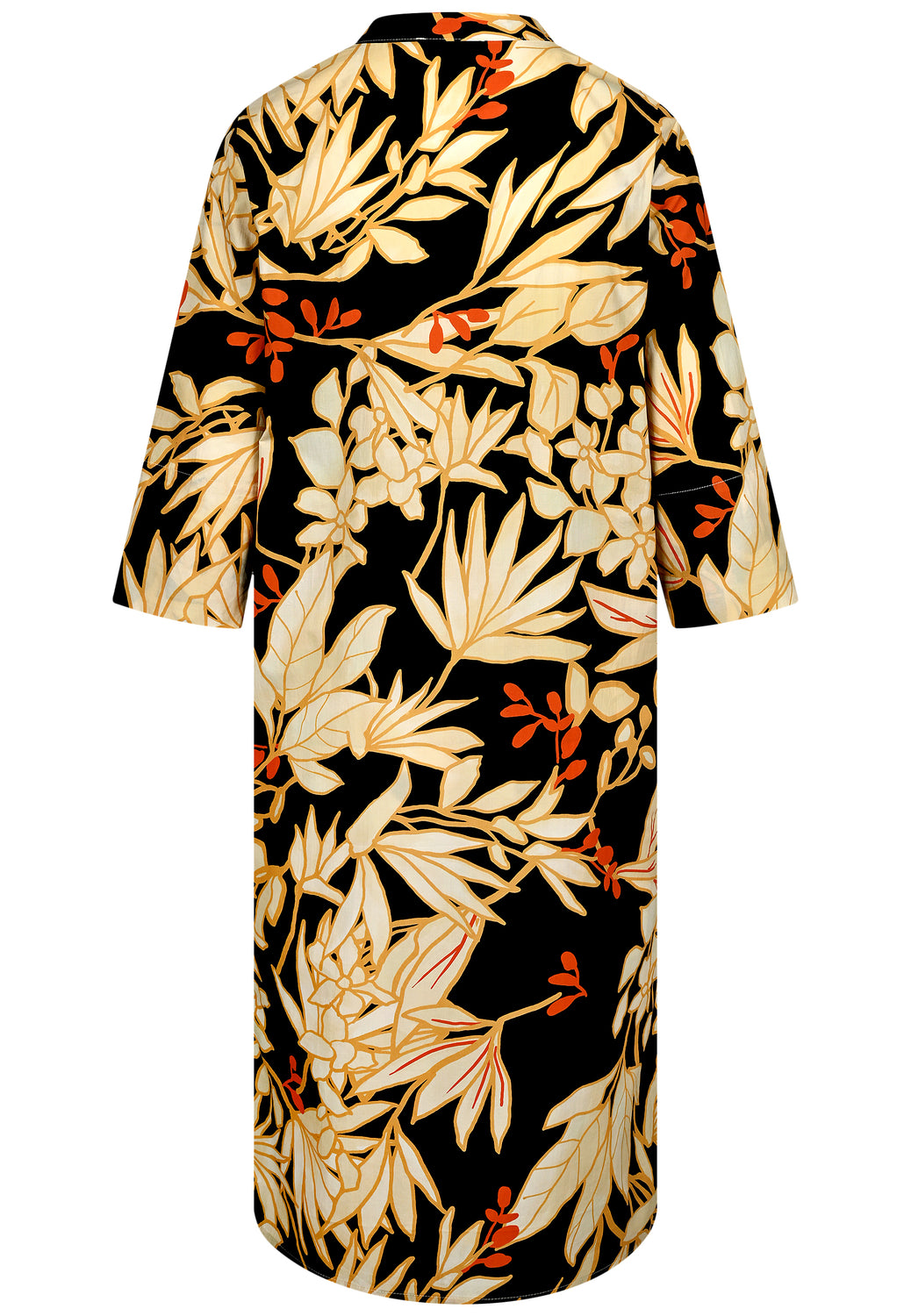 25269 Robe à imprimé floral noir/sable
