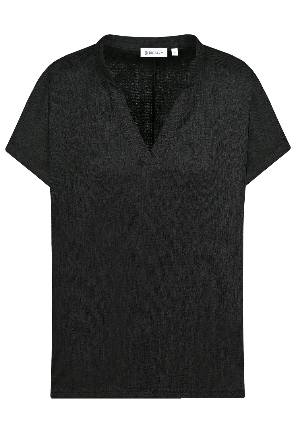 25273 Crinkle-Shirt in Schwarz
