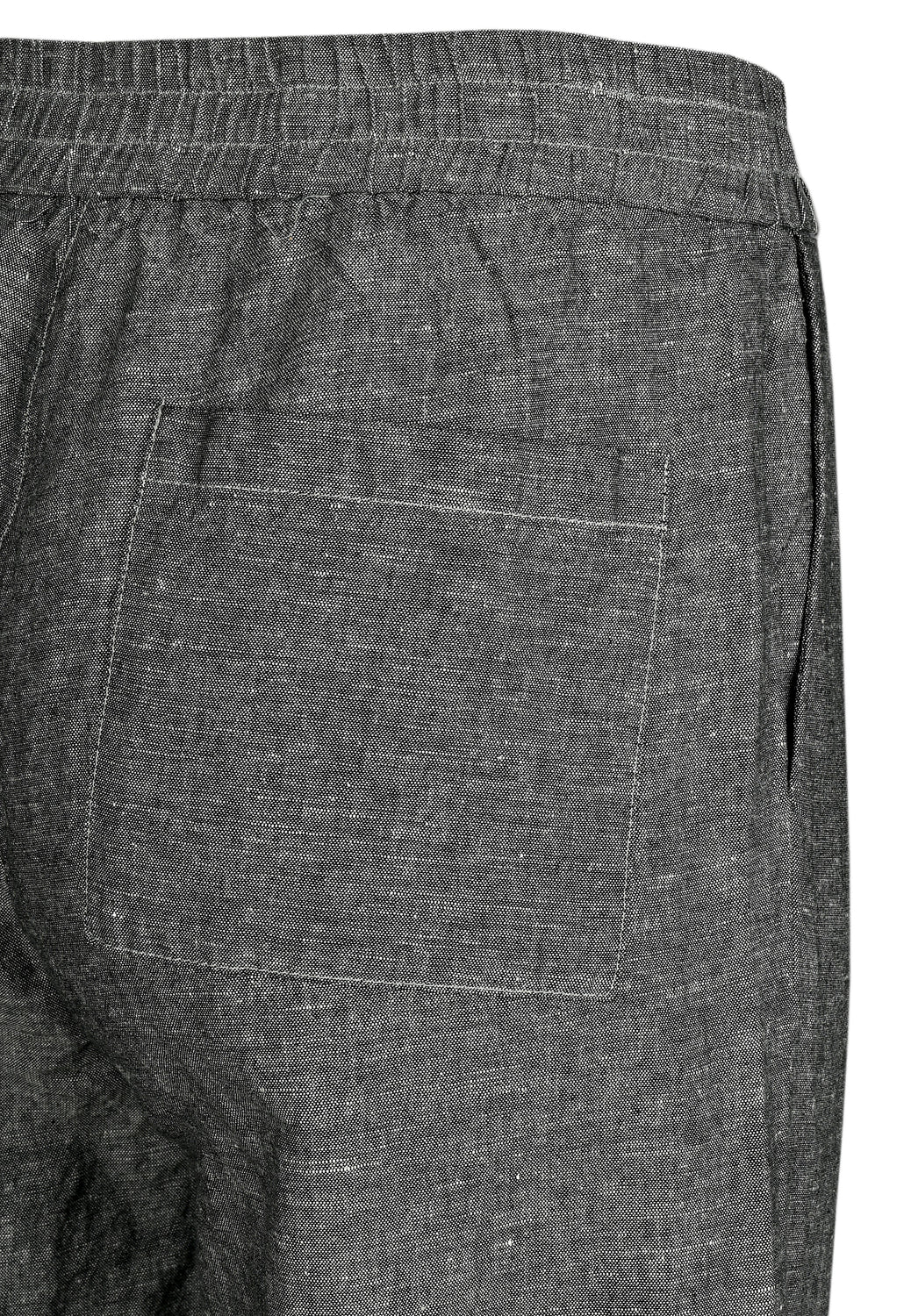 25274 Pantalon Lin - 06/noir-mel.