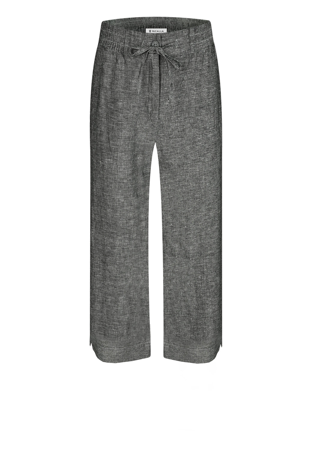 25274 Pantalon Lin - 06/noir-mel.