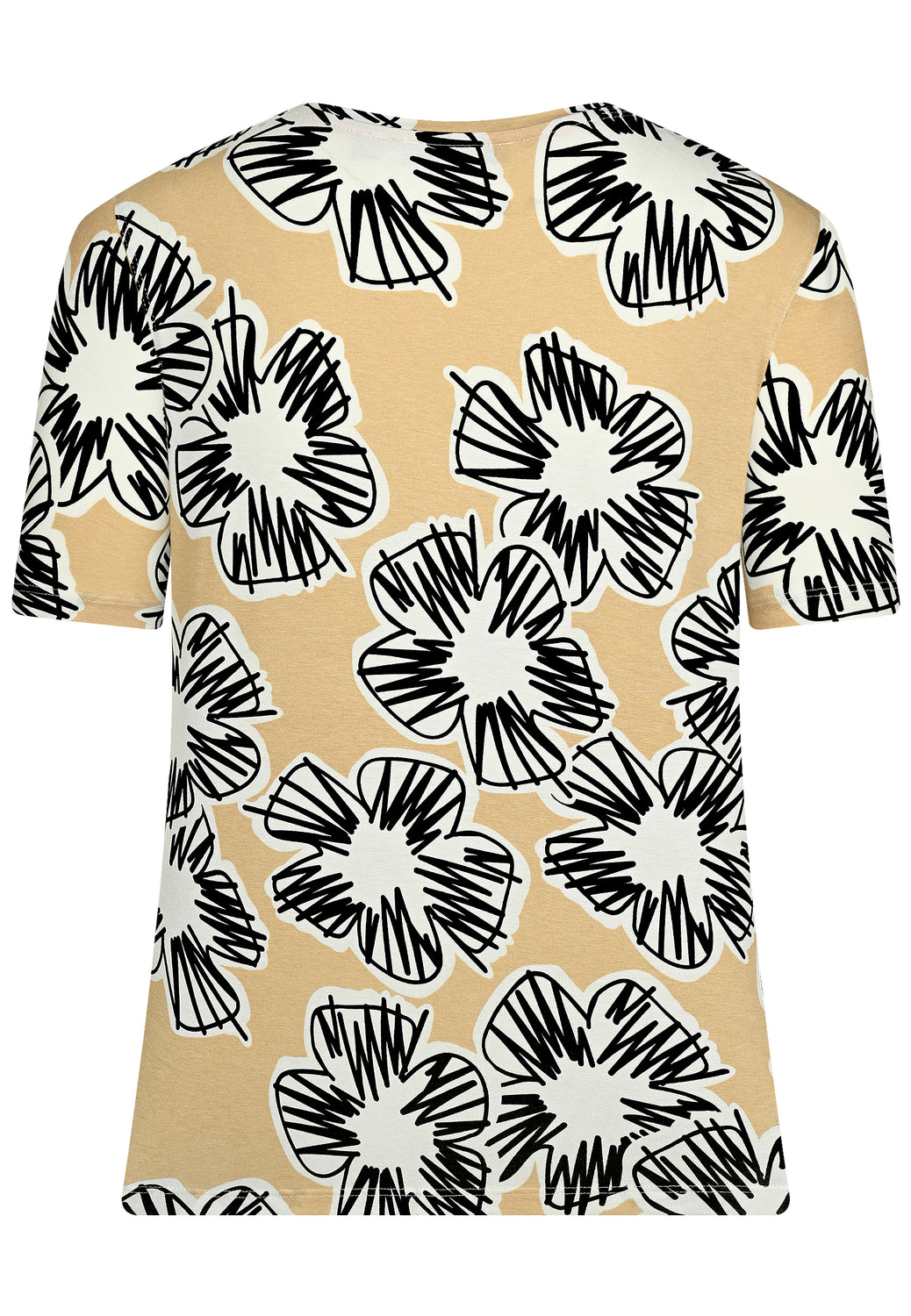 25278 Chemise à imprimé fleuri sable/noir