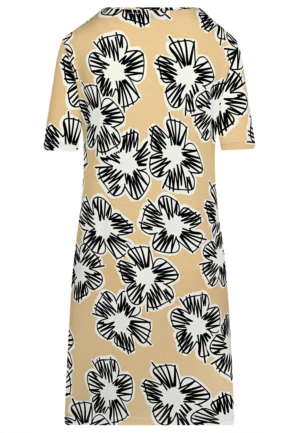 25279 Robe en jersey à imprimé floral sable/noir