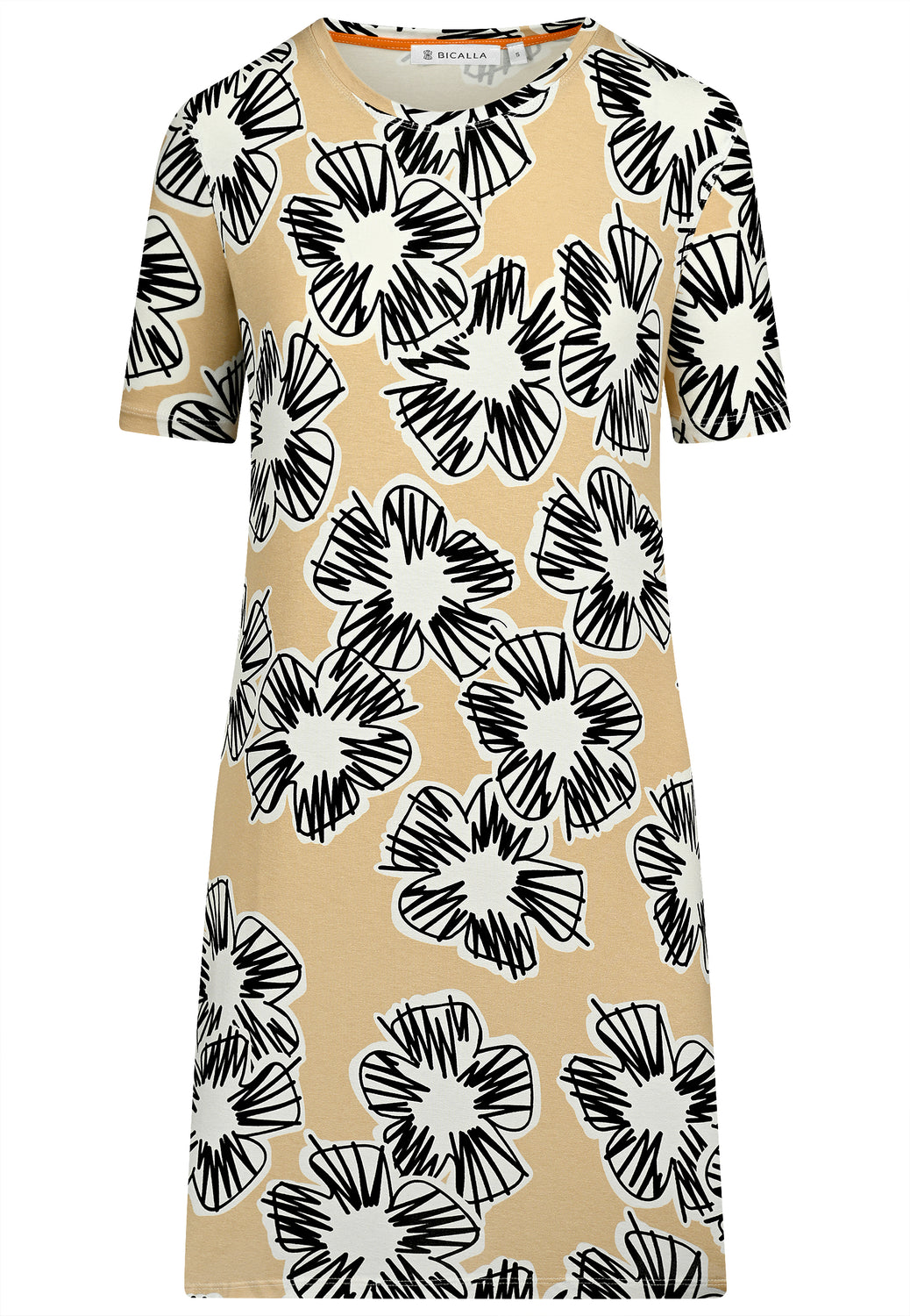 25279 Robe en jersey à imprimé floral sable/noir