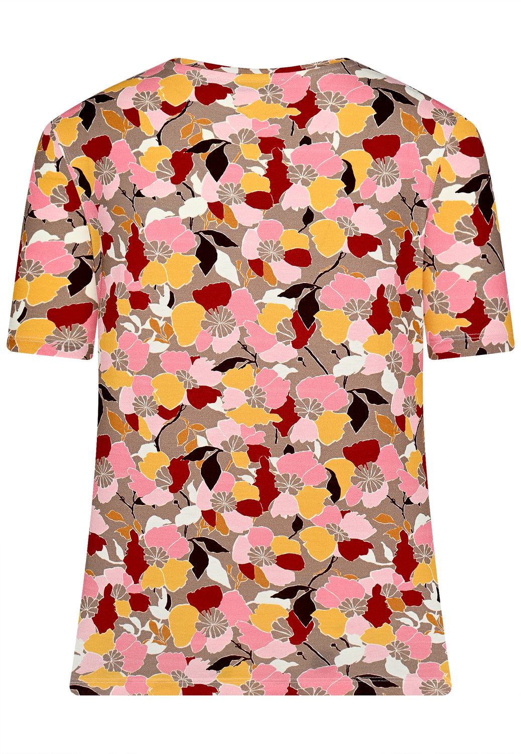 25305 Chemise à imprimé fleuri rose/jaune