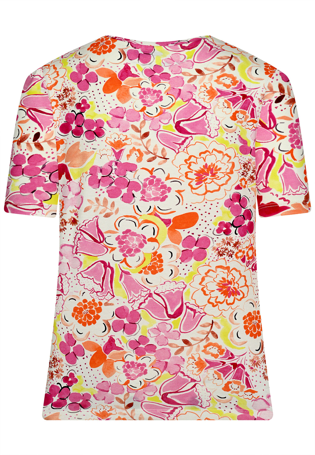 25307 Chemise à imprimé floral rose/blanc
