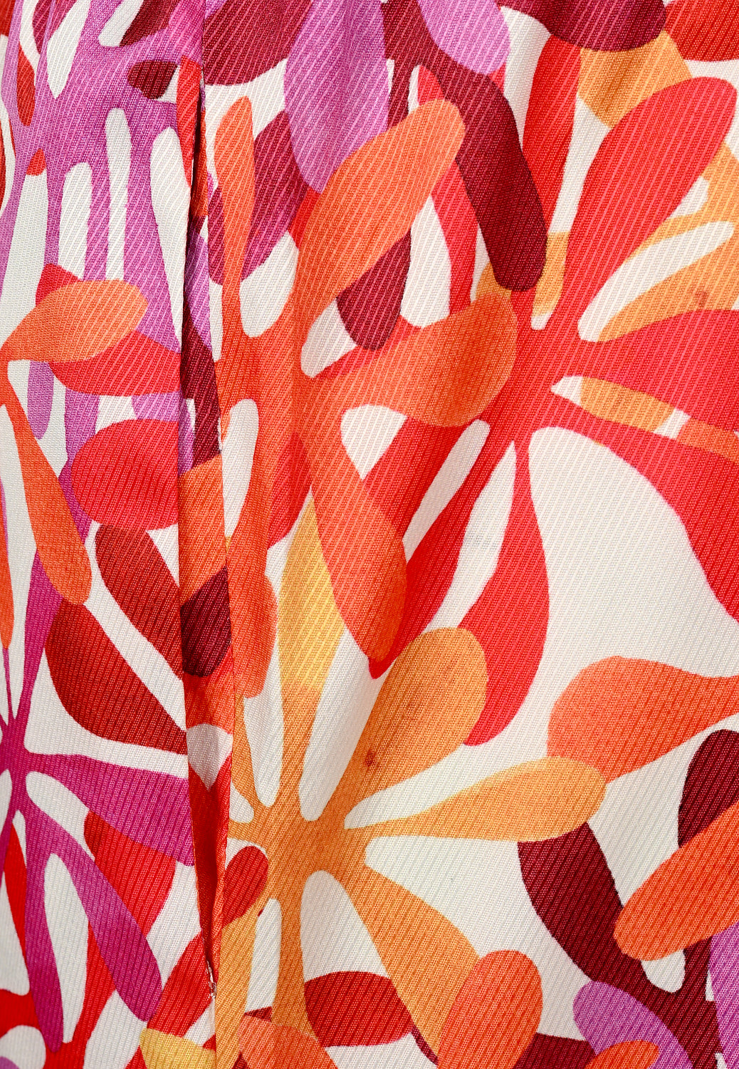 25318 Pantalon à imprimé fleuri rose/orange