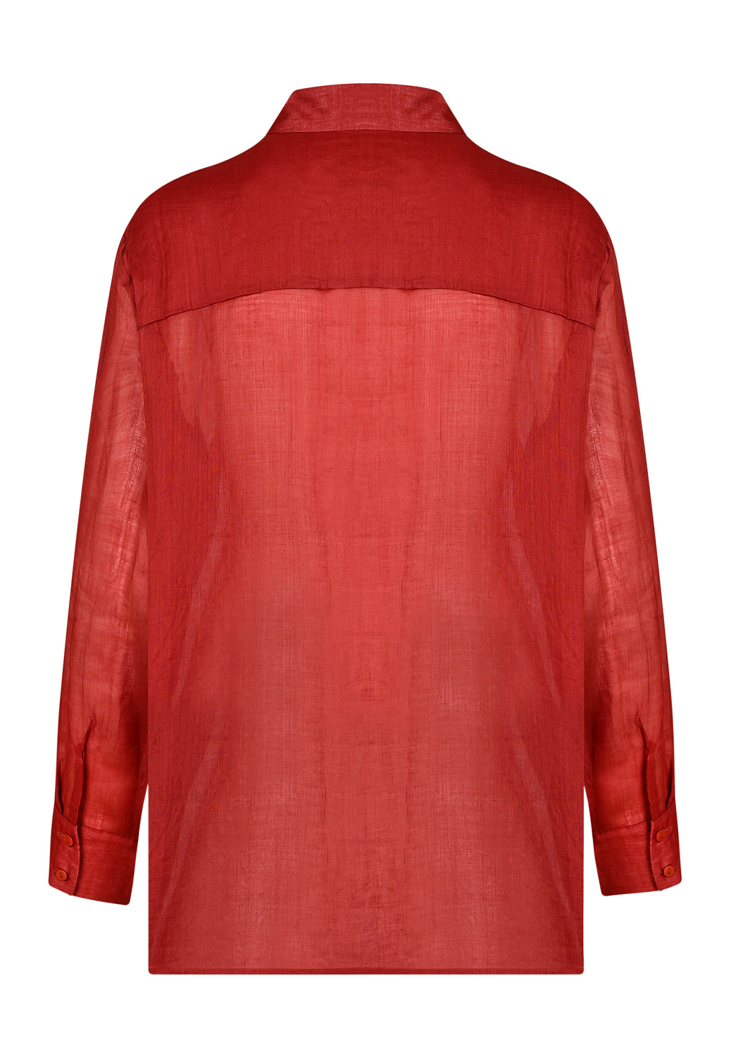 25323 Chemisier oversize rouge-marron