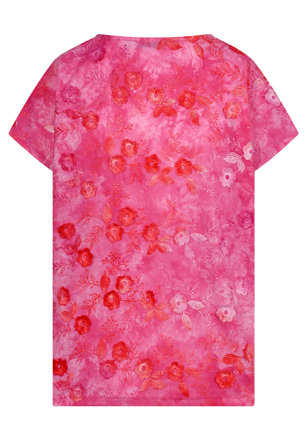 25327 Chemisier avec broderie en rose