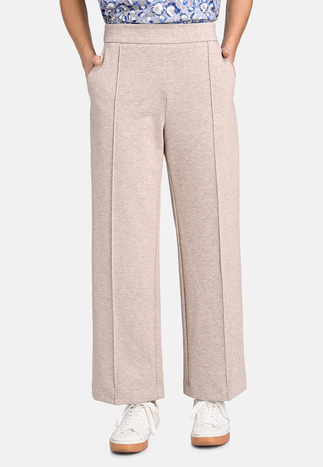 24005 Broek Jersey Zip - 03/zand-melange