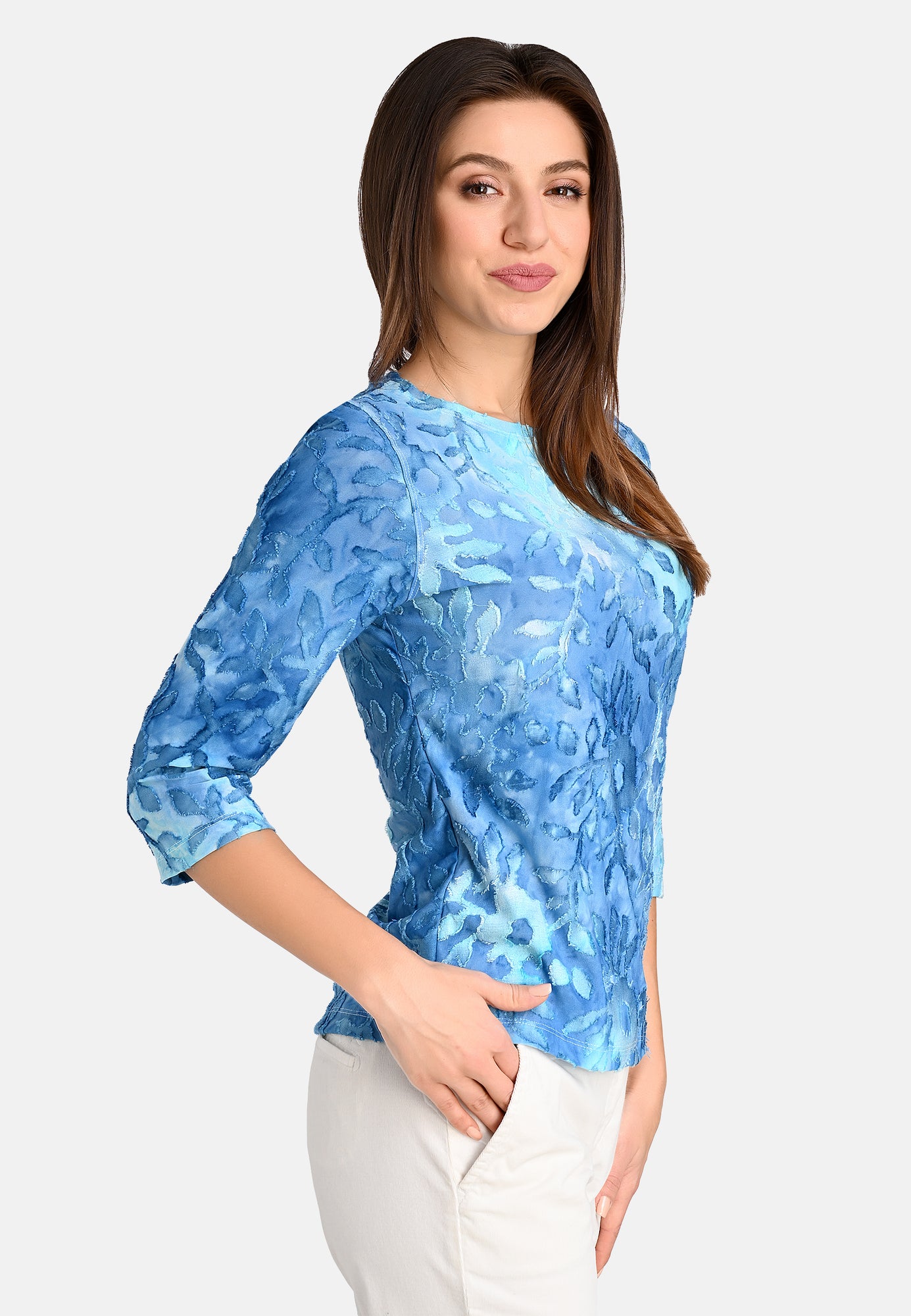 24102 Shirt Tie & Dye - 10/blue-turquoise