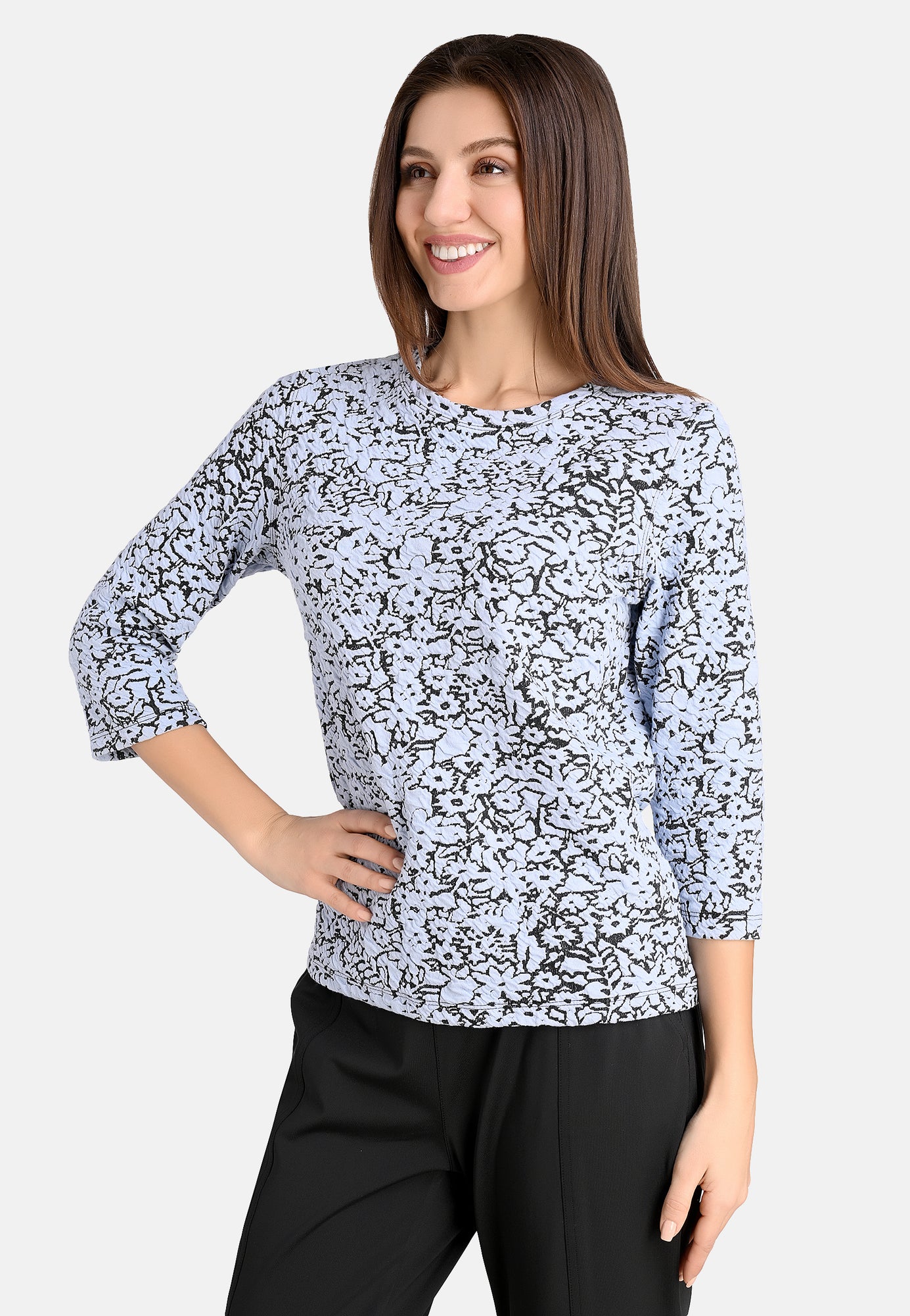 24104 Shirt Jacquard - 10/light-blue