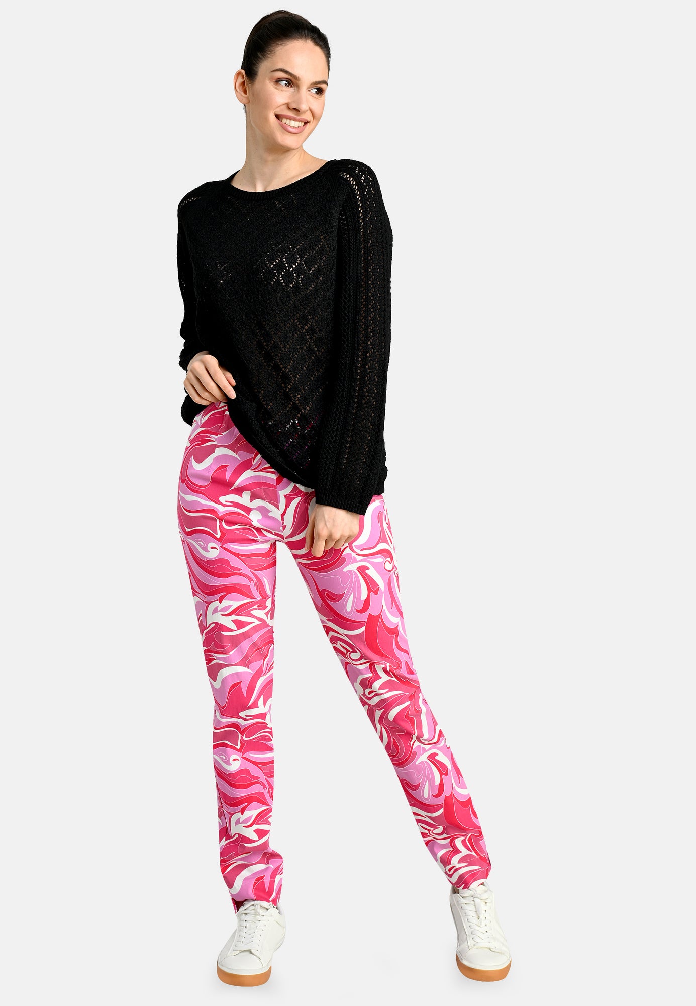 24207 Pants Bengaline - 09/pink-white