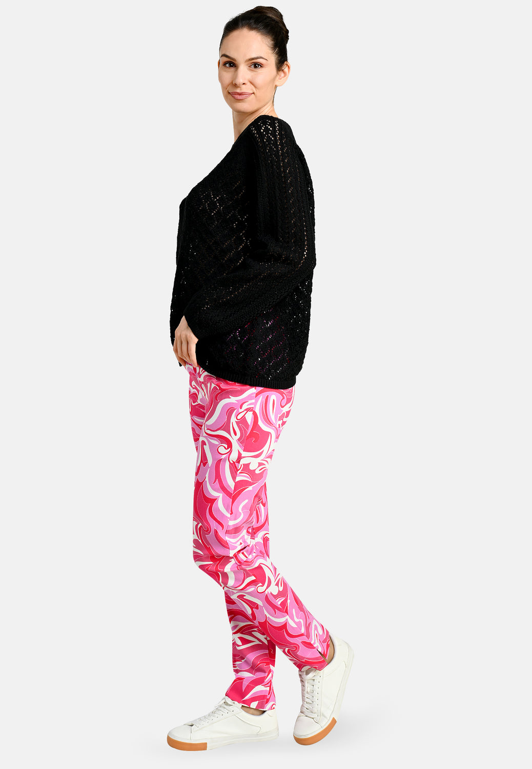 24207 Pants Bengaline - 09/pink-white