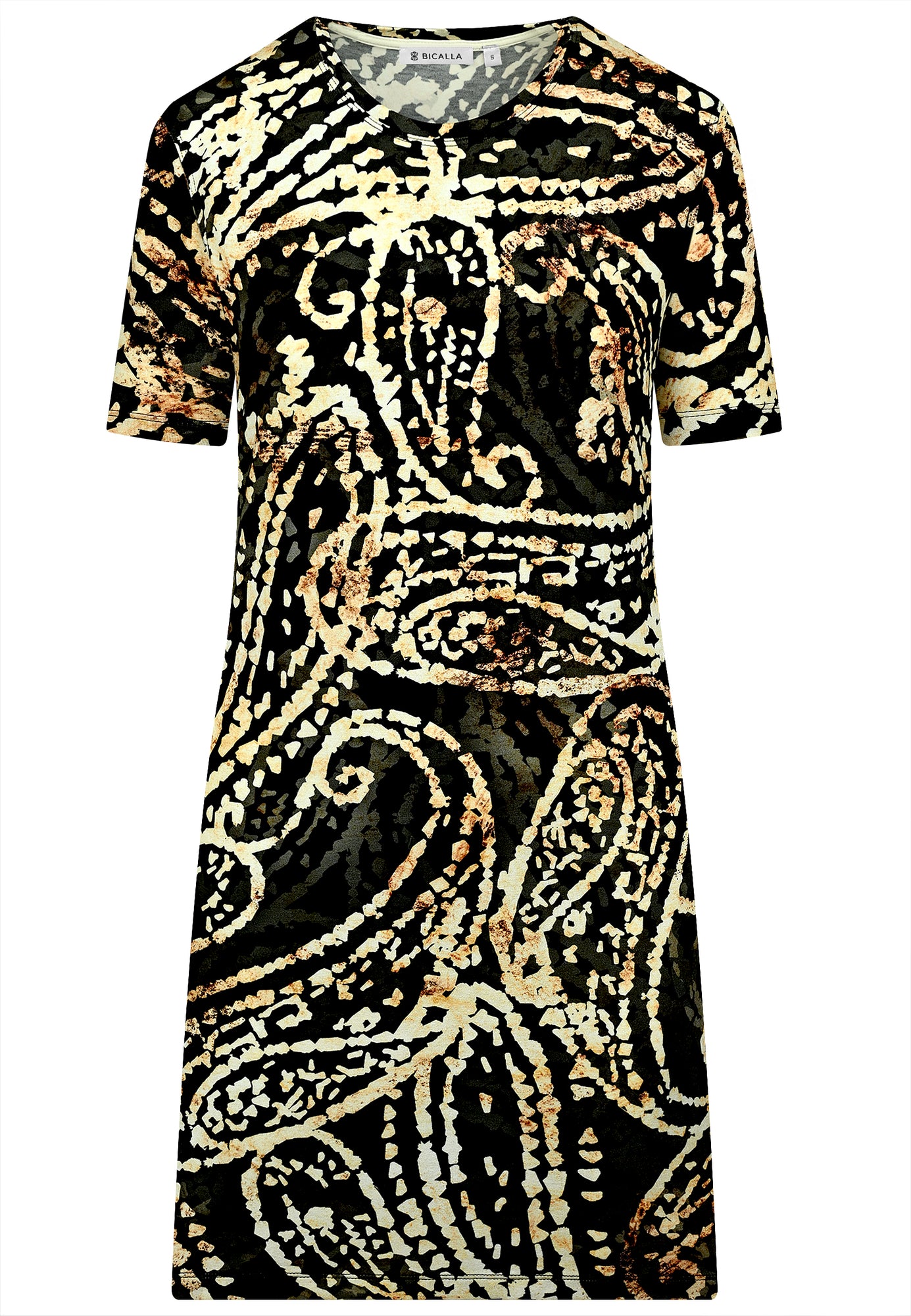 24317 ShirtJurk Paisley - 20/zwart-zand