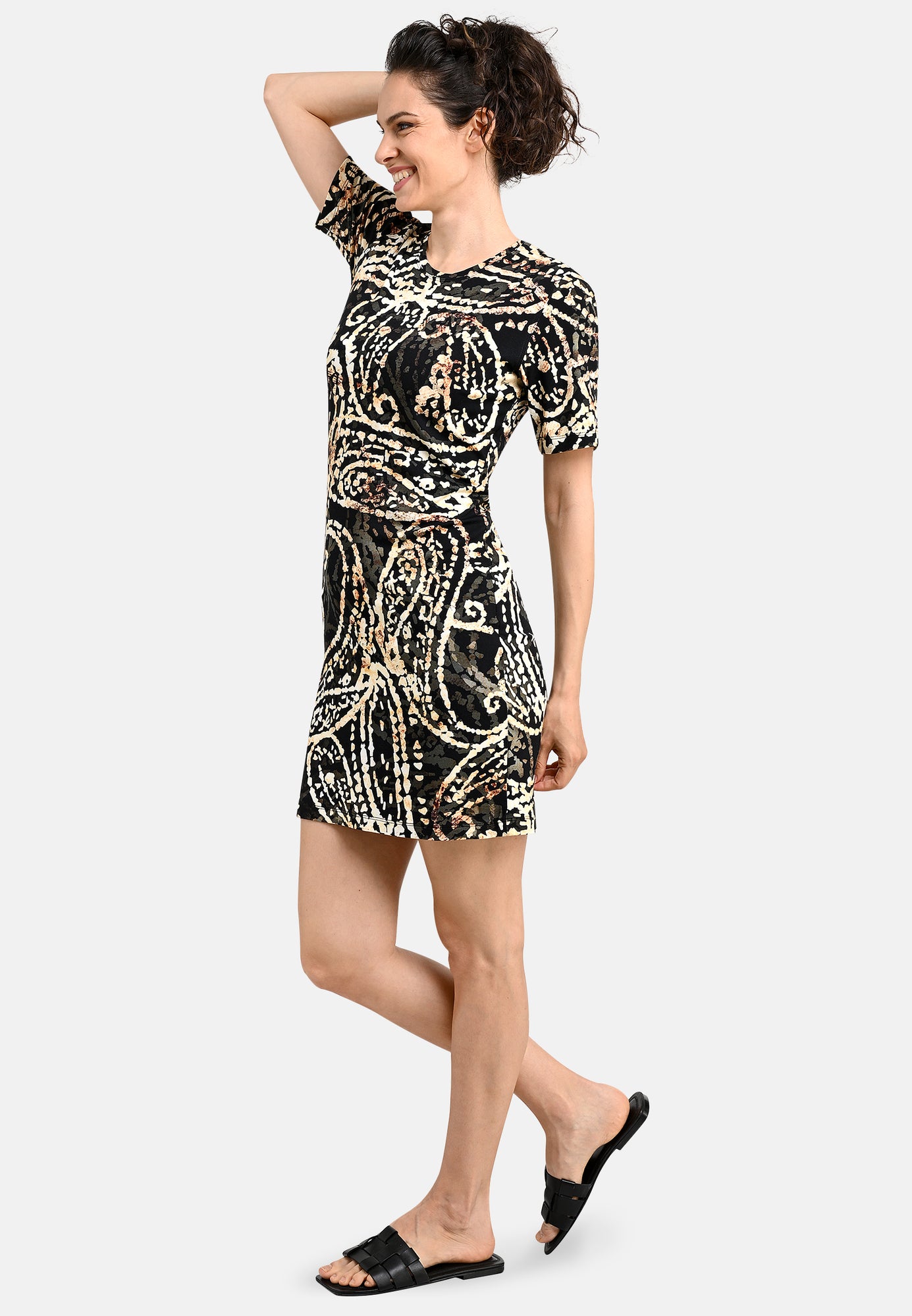 24317 ShirtJurk Paisley - 20/zwart-zand
