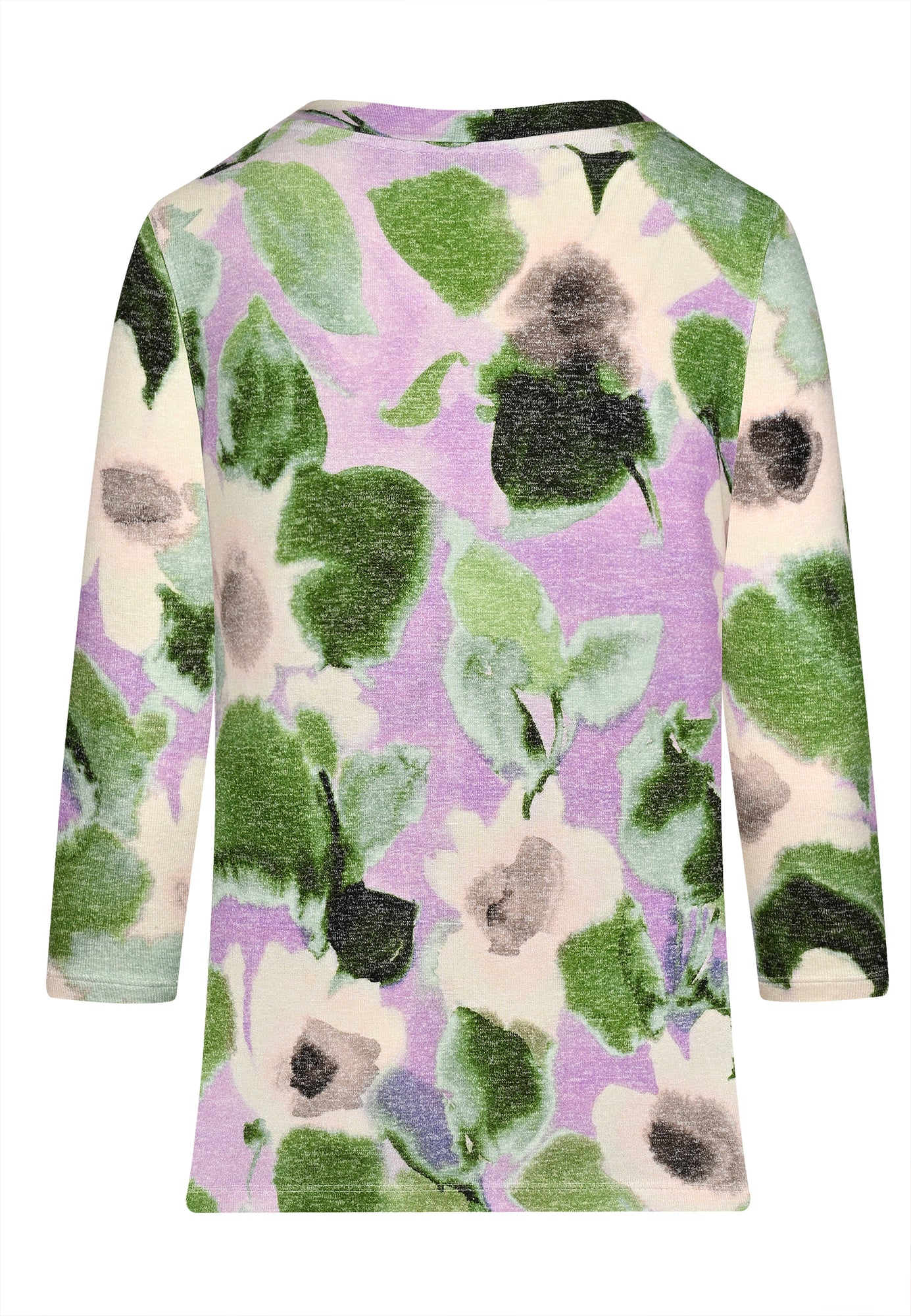 24511 Shirt Soft Flowers - 08/lilac-green