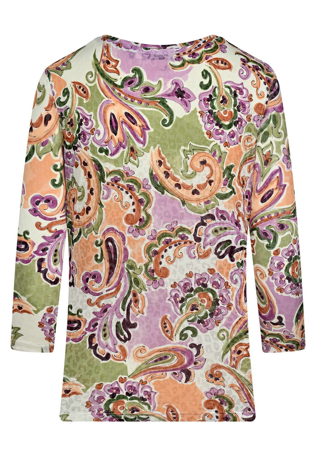 24521 Overhemd Paisley - 09/roze-groen