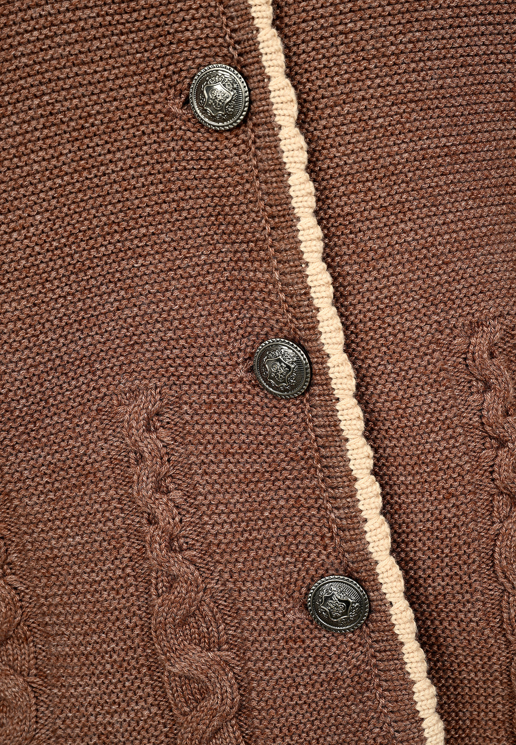 24547 Cardigan Cables - 14/brown