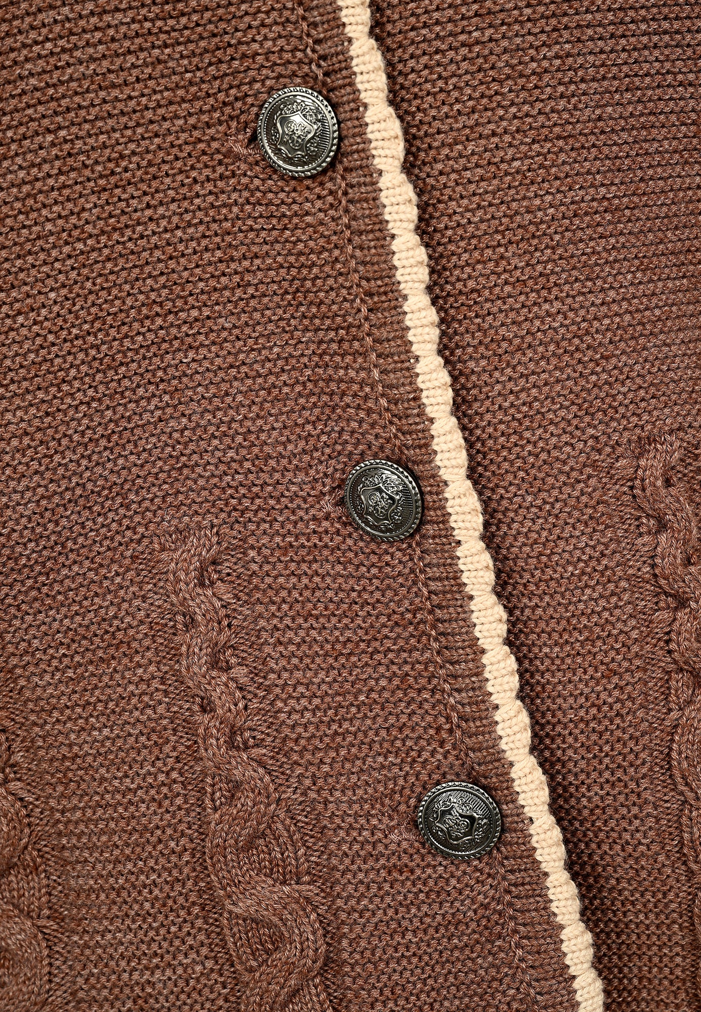 24547 Cardigan Cables - 14/brown