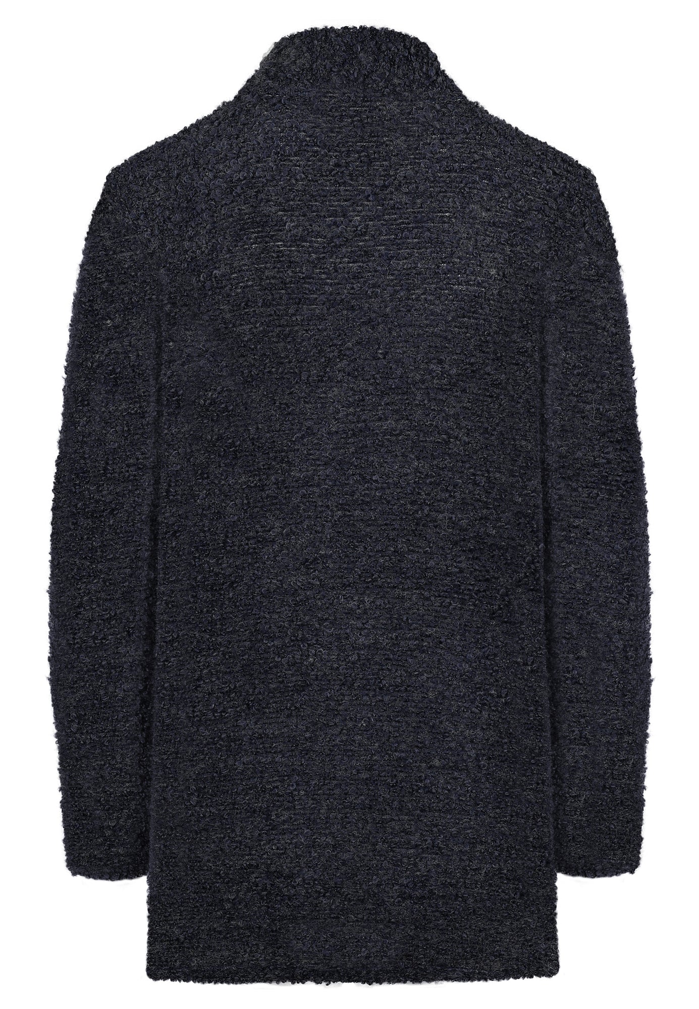 24625 Cardigan aus Bouclé-Strick in Dunkelblau