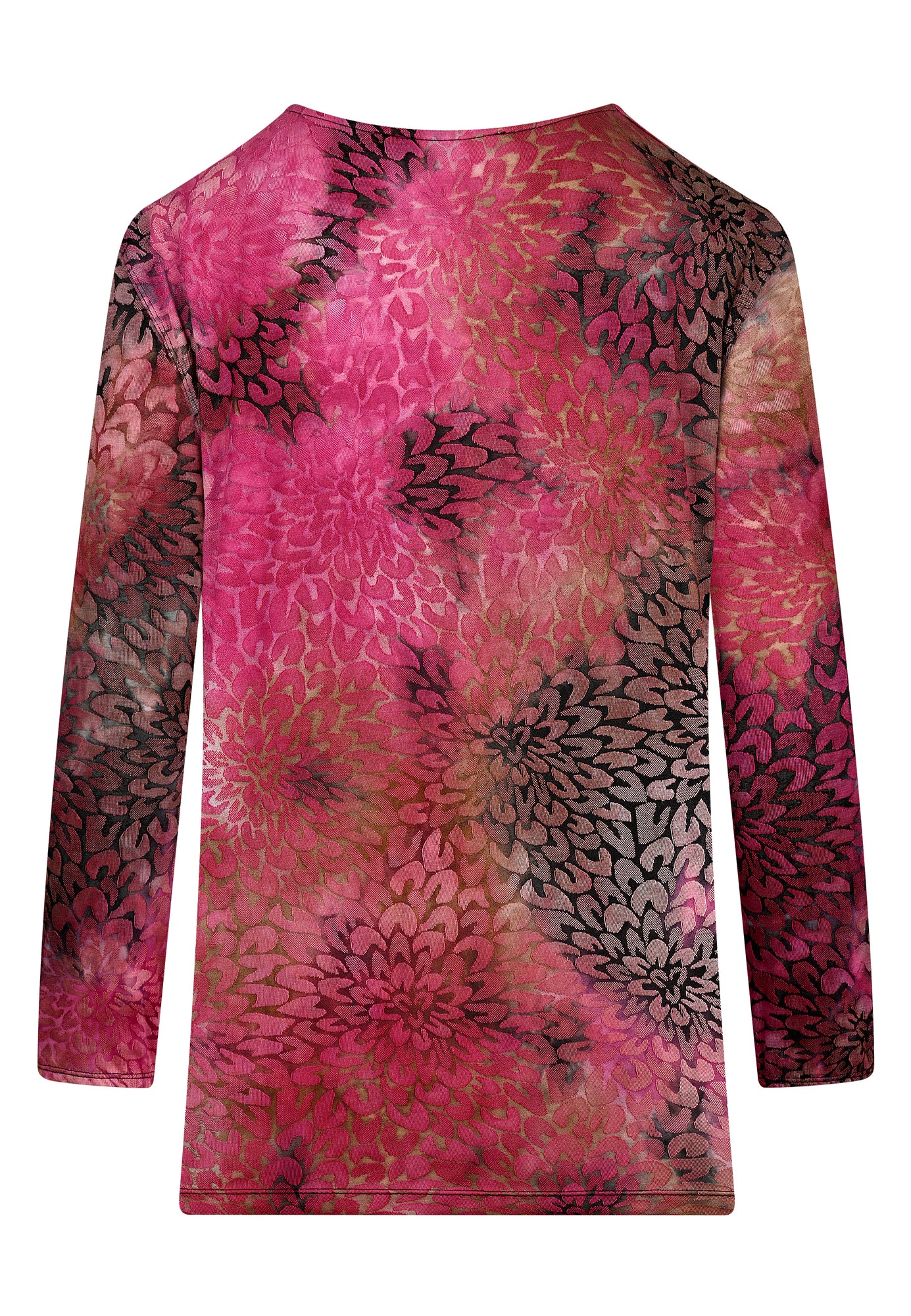 24711 Shirt im Batik-Look mit Leo-Muster in Pink