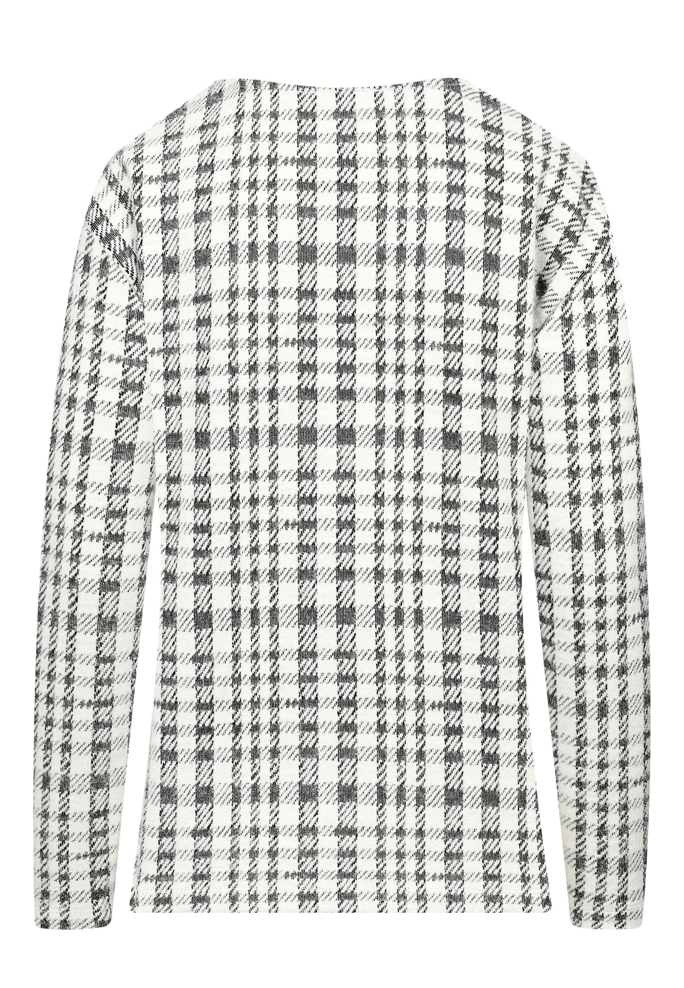 25708 Chemise à carreaux doux - 06/anthracite-blanc