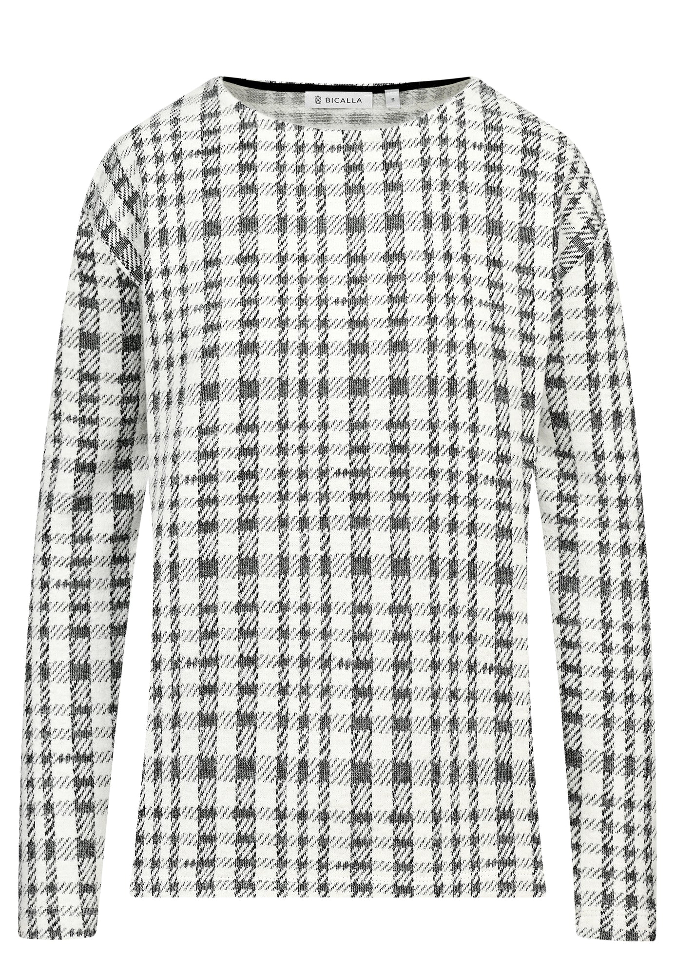 25708 Chemise à carreaux doux - 06/anthracite-blanc