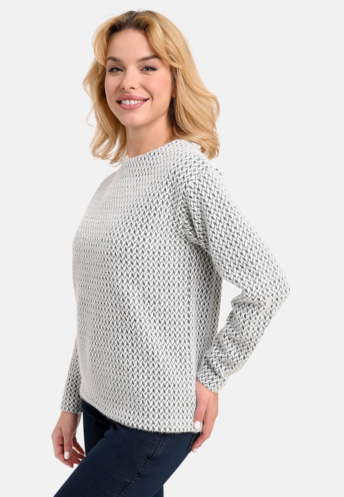 25709 Chemise Soft Geo - 06/anthracite-blanc
