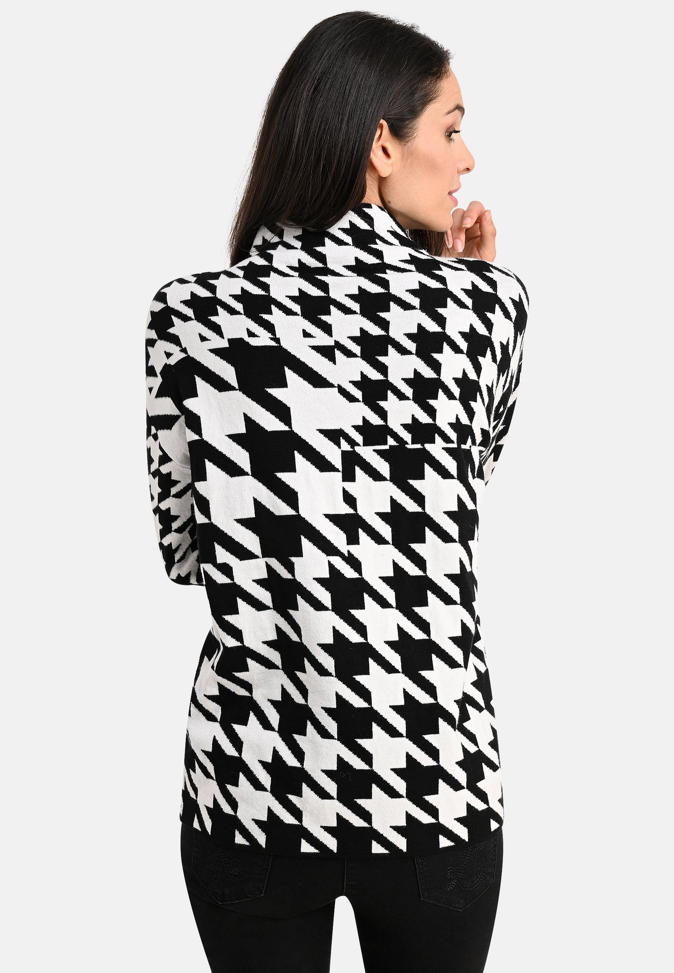 25701 Pull Pied De Poule - 21/black-white