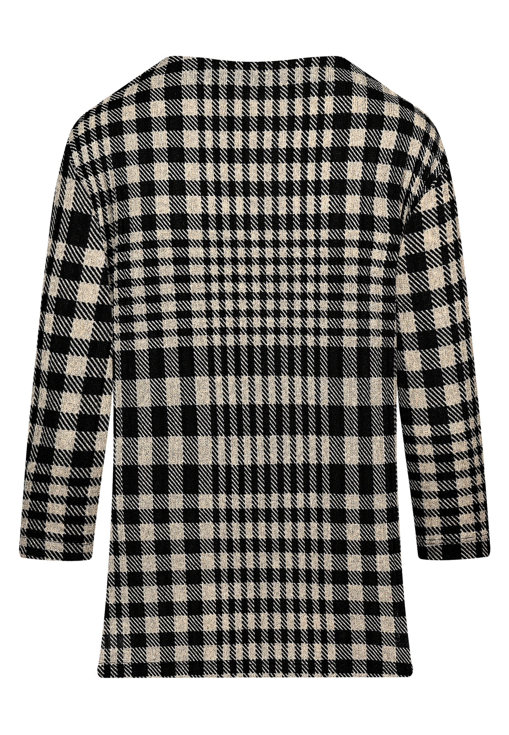 25702 Chemise à carreaux côtelés - 20/noir-gris