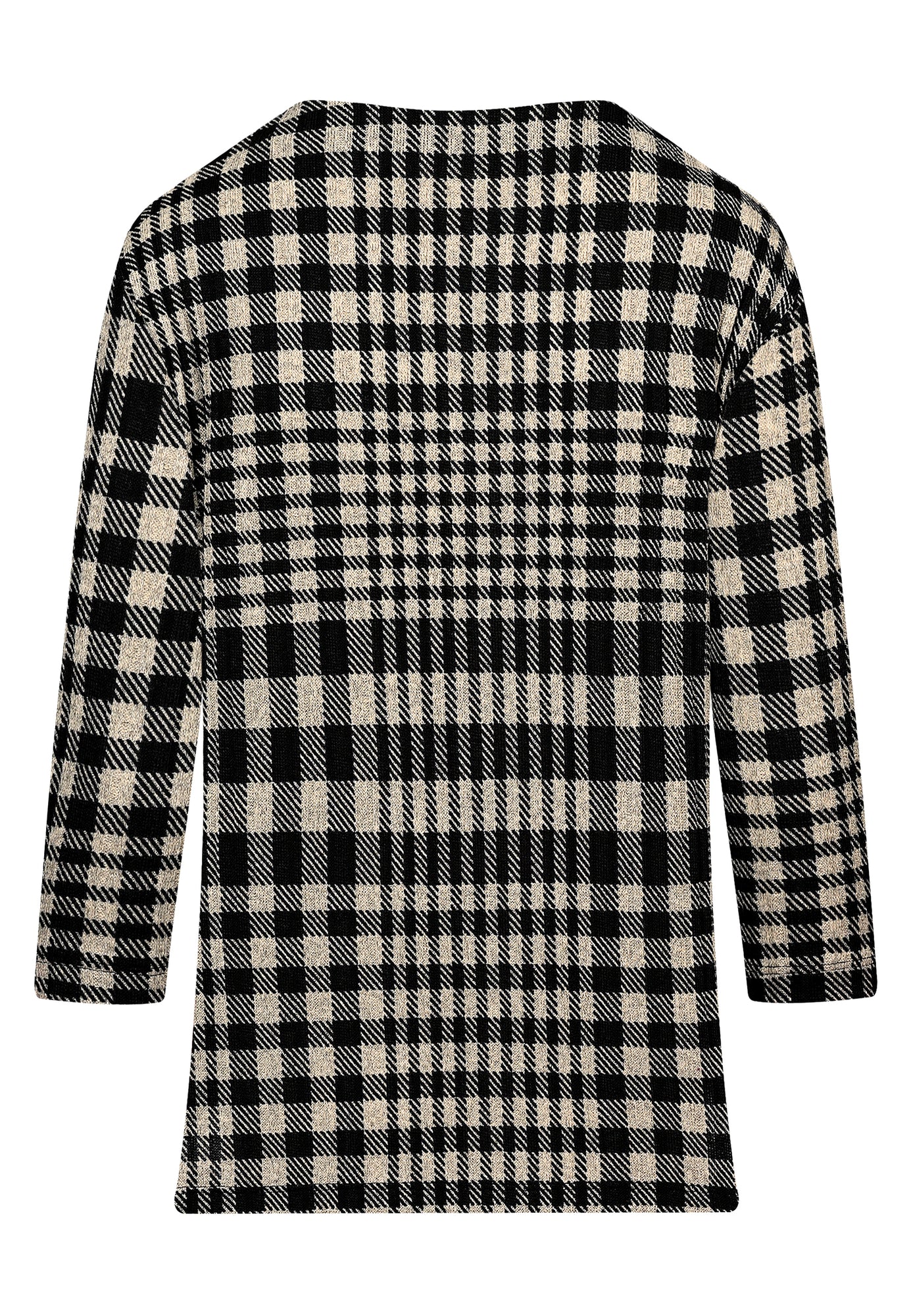 25702 Chemise à carreaux côtelés - 20/noir-gris