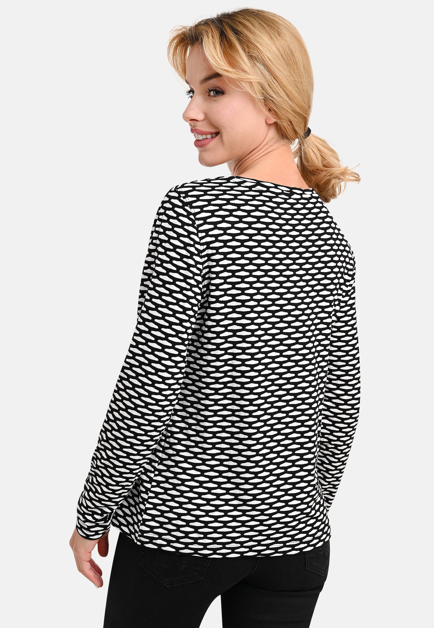 25704 Chemise Structure - 21/noir-blanc