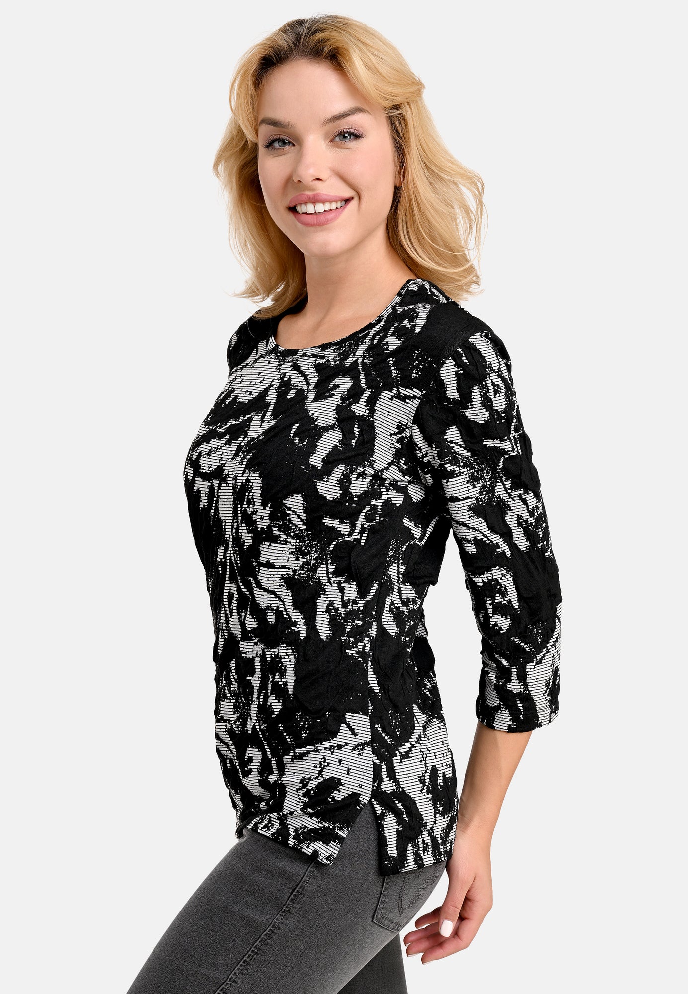 25705 Chemise Cloque - 21/noir-blanc