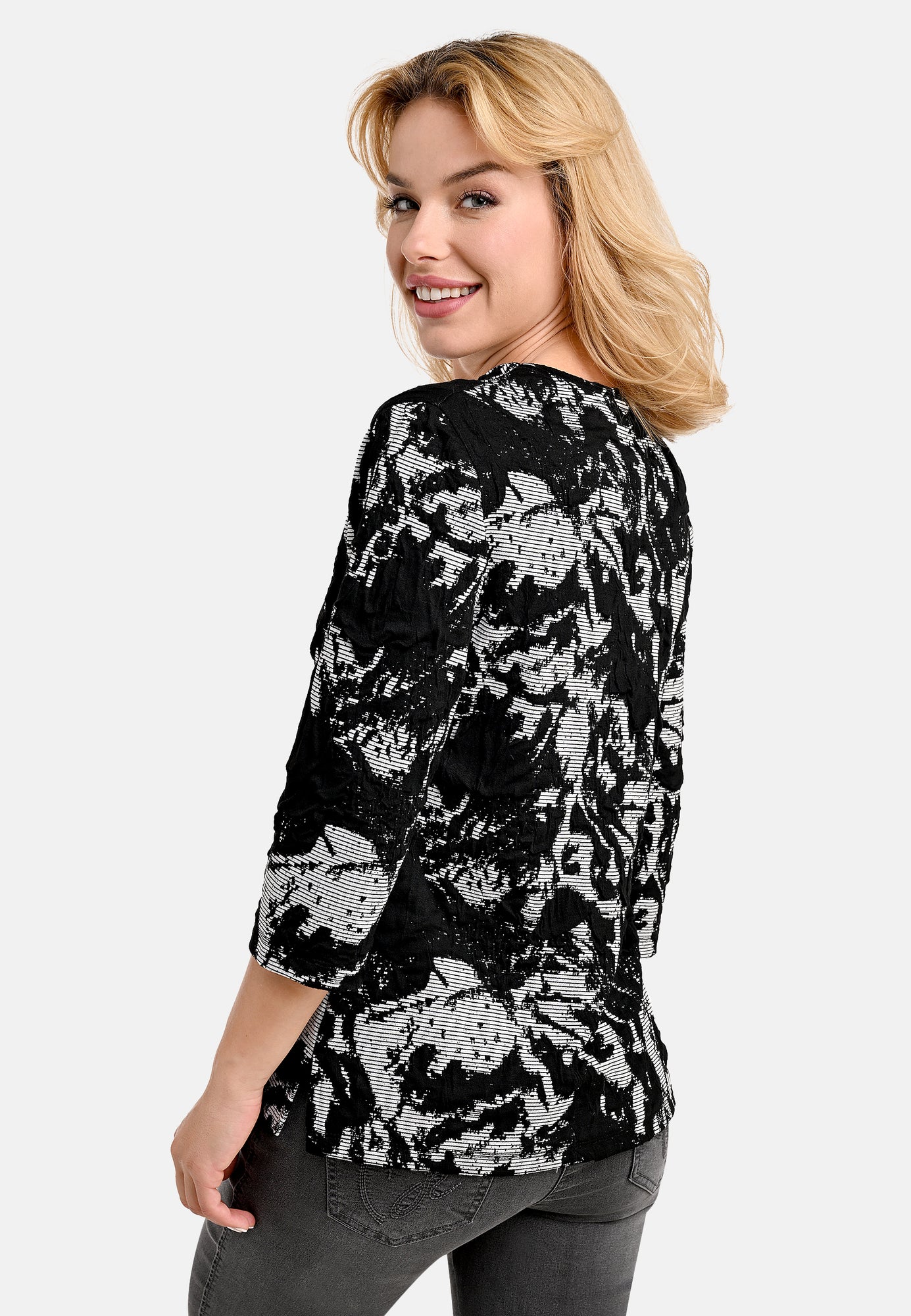25705 Chemise Cloque - 21/noir-blanc