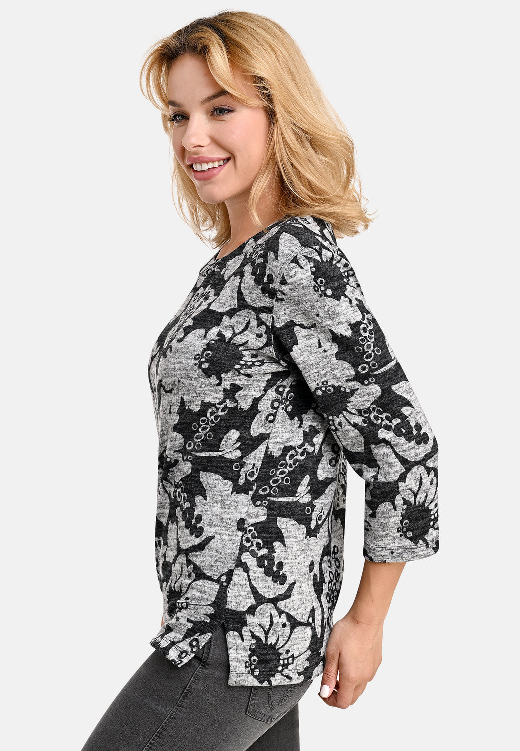 25706 Chemise Fleurs Douces - 06/argent-mel.