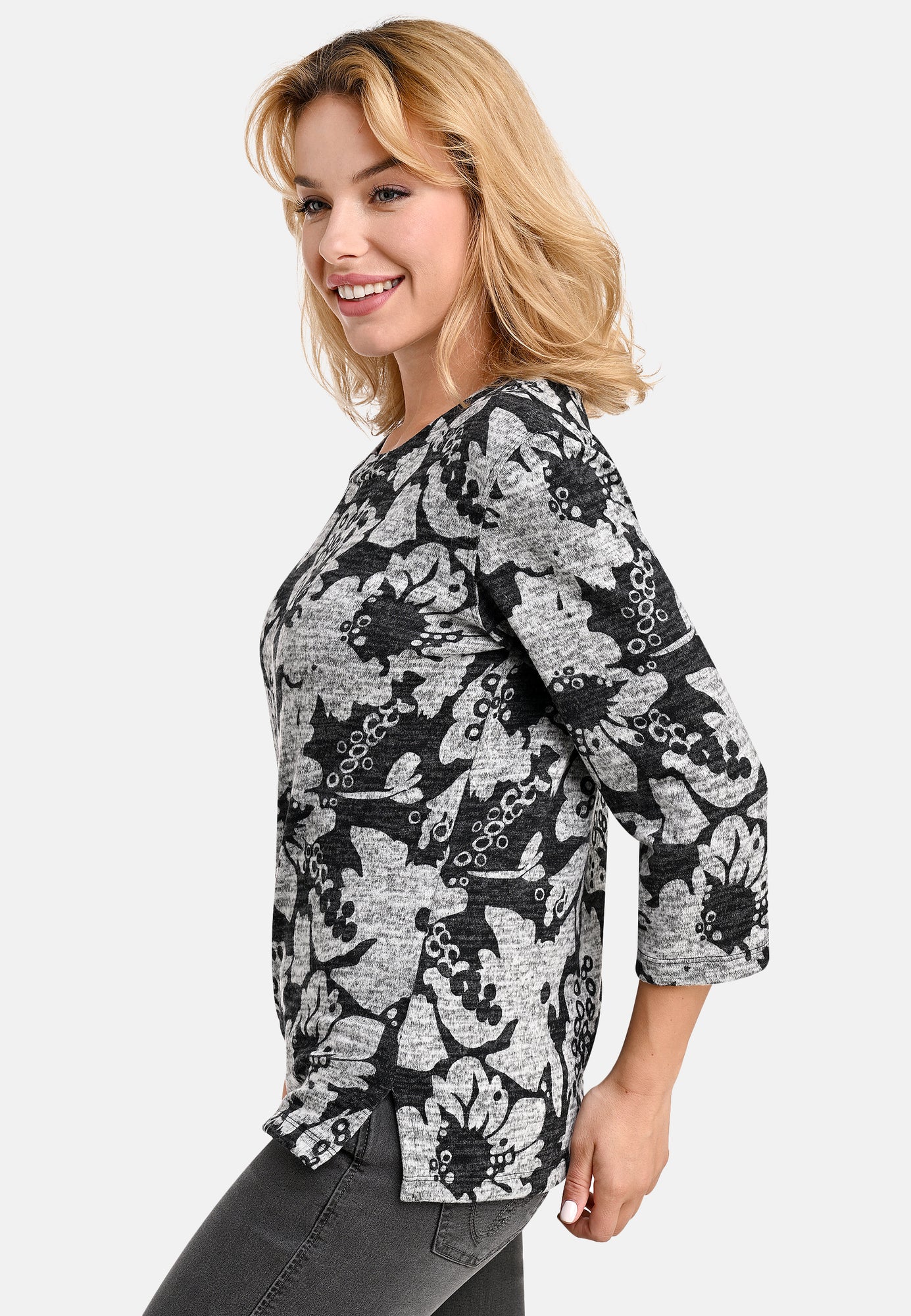25706 Chemise Fleurs Douces - 06/argent-mel.