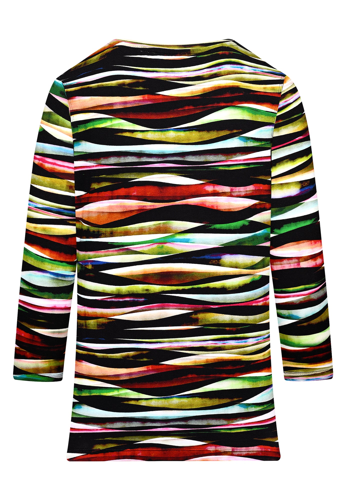 25707 Chemise à rayures ondulées - 20/noir-multicolore