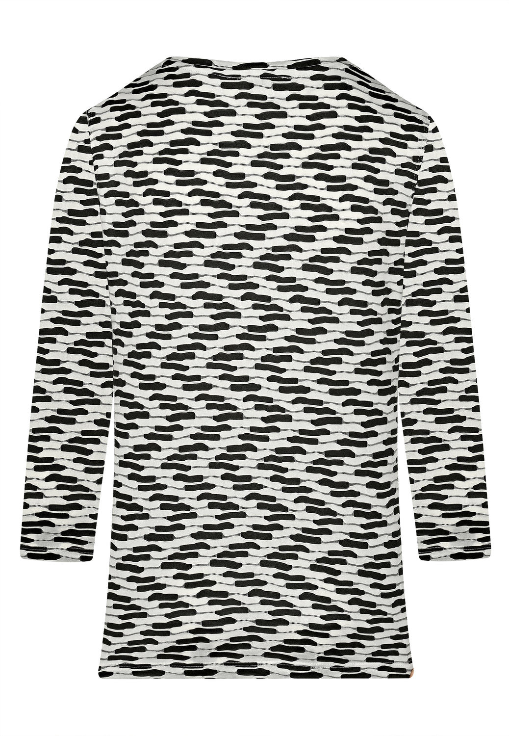 25104 Shirt mit Jacquard-Muster in Anthrazit/Weiß