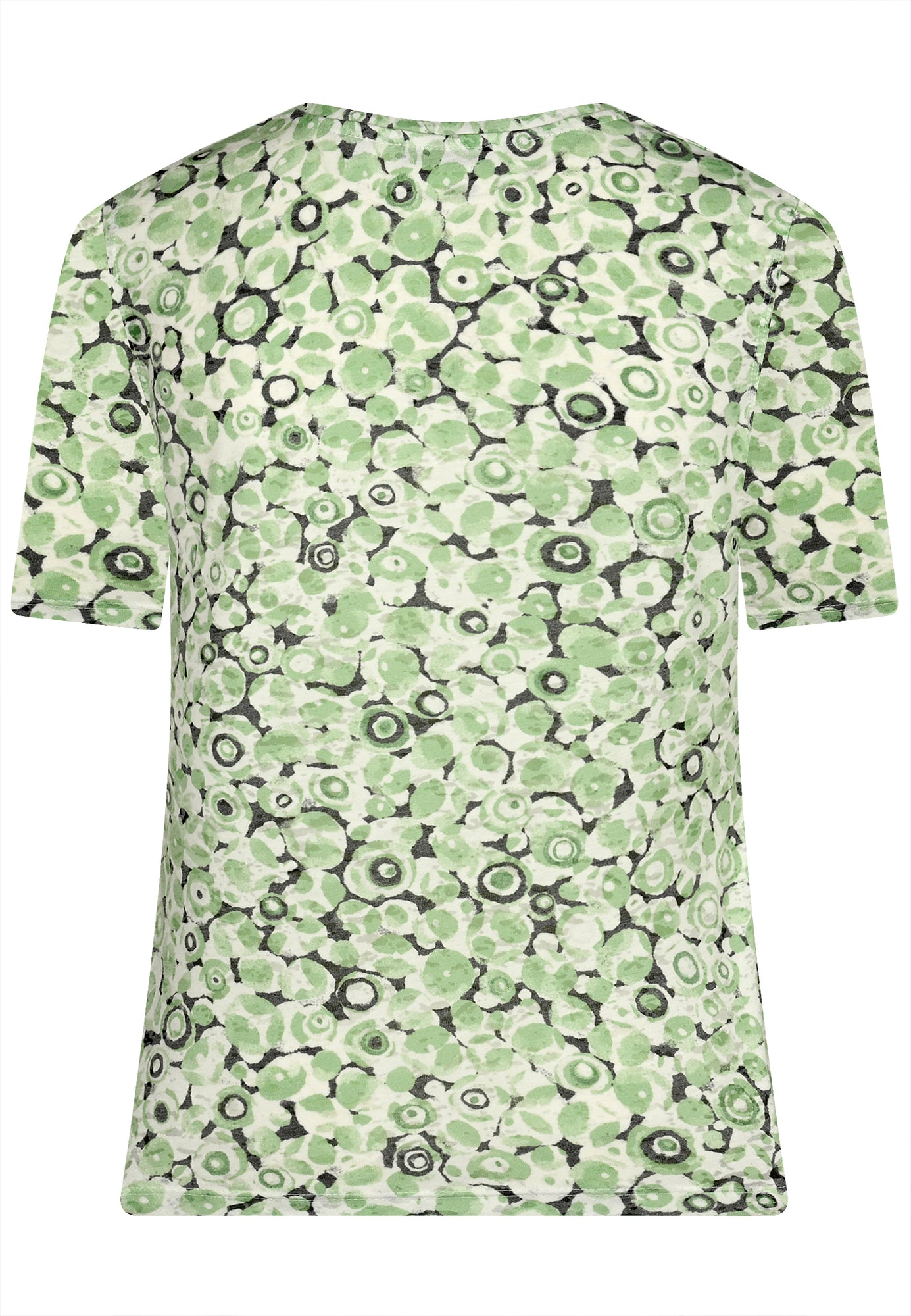 25114 Shirt mit Dot-Print in Grün/Weiß