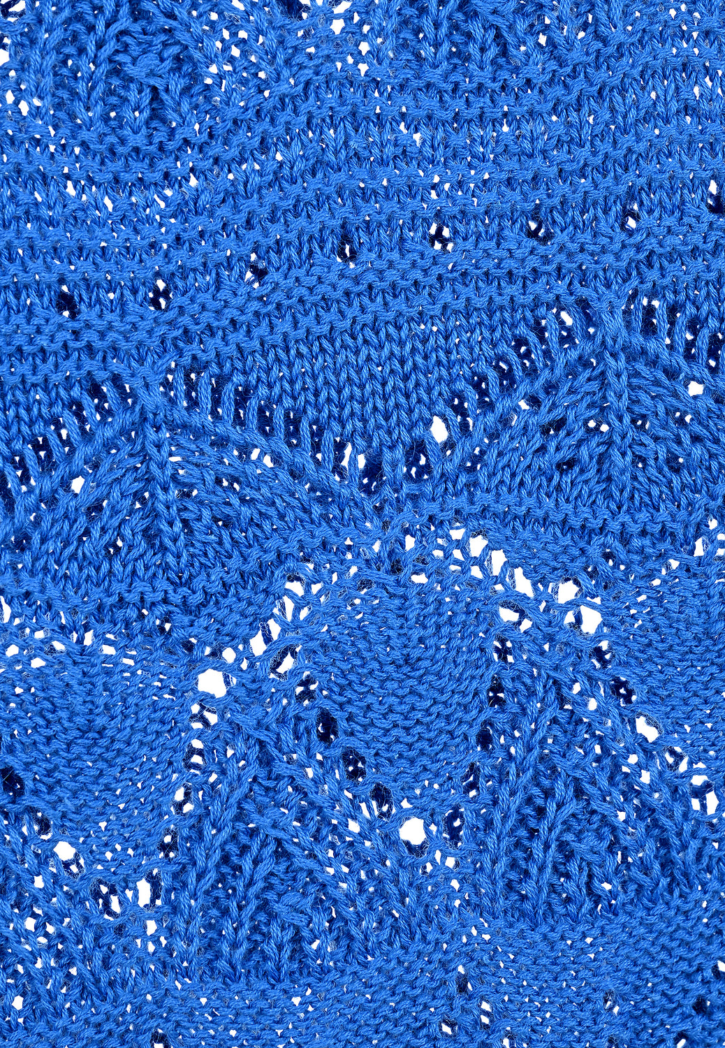 25223 Ajour-Strickpullover in Blau