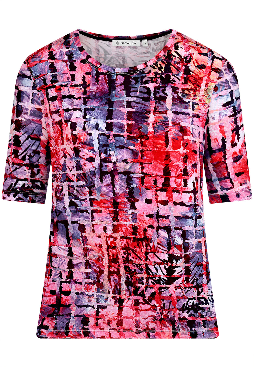 25225 Shirt mit Grafik-Print in Pink