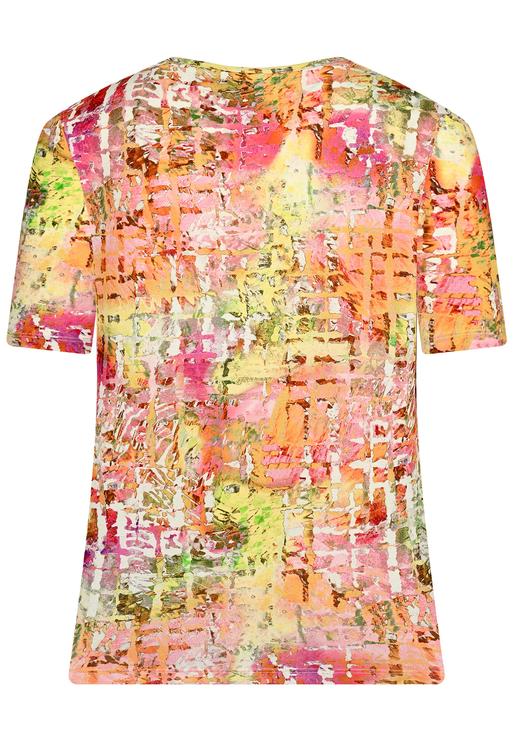 25308 Shirt mit Karo-Print in Orange/Grün