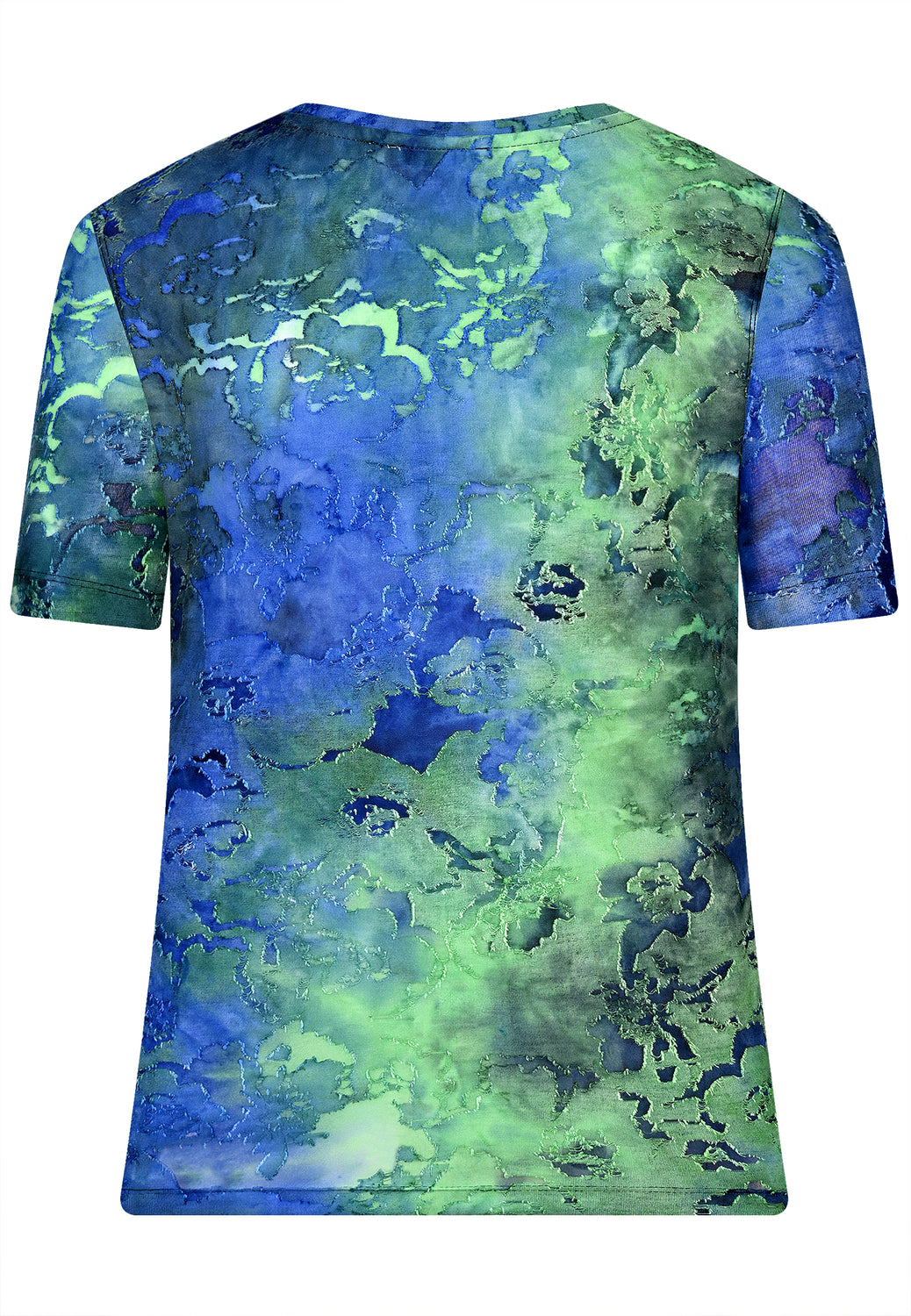 25354 Chemise à motif floral bleu/vert